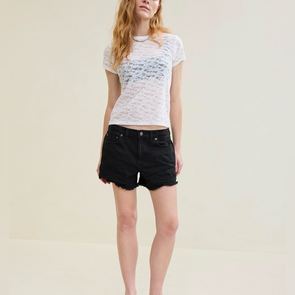 Aerie | Daydream Black Denim Jean Shorts